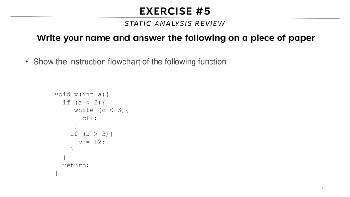 Static Analysis Techniques Overview