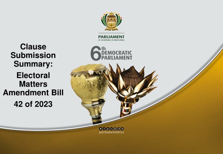 Electoral Matters Amendment Bill 42 of 2023 Summary