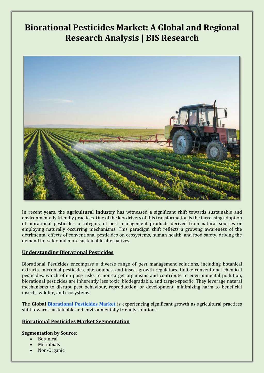 biorational pesticides market a global l.w