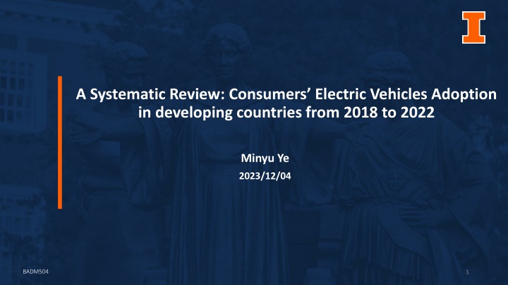 Factors Influencing Consumers' Electric Vehicle Adoption in Developing Countries (2018-2022)