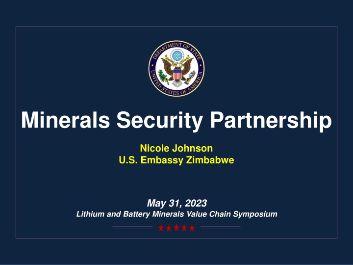 Minerals Security Partnership Symposium Highlights Global Demand for Critical Minerals