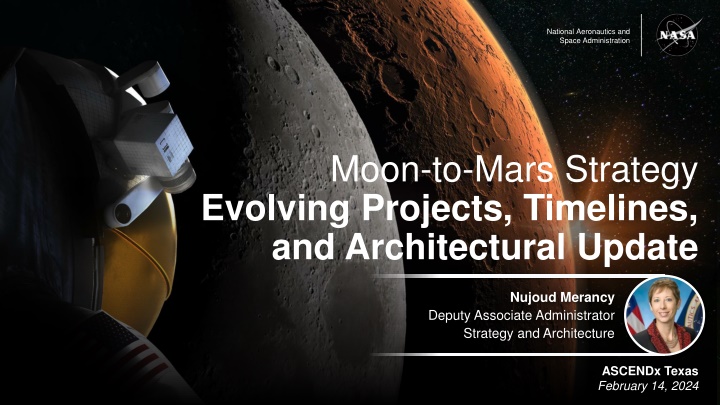 National Aeronautics and Space Administration Moon-to-Mars Strategy Update