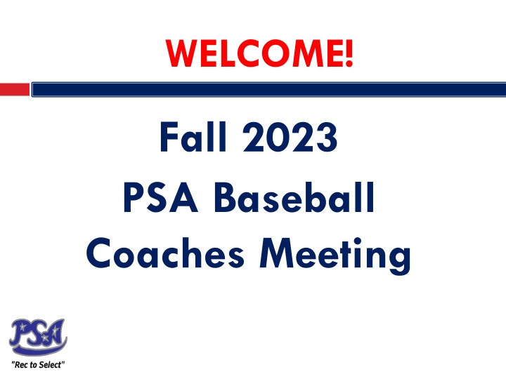 PSA Fall 2023 Baseball Coaches Meeting Details & Timeline