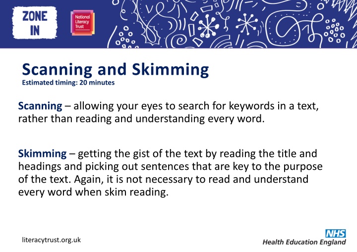 Improve Your Reading Skills: Scanning and Skimming Techniques
