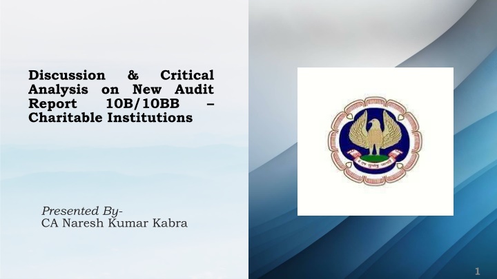 New Audit Report Requirements for Charitable Institutions