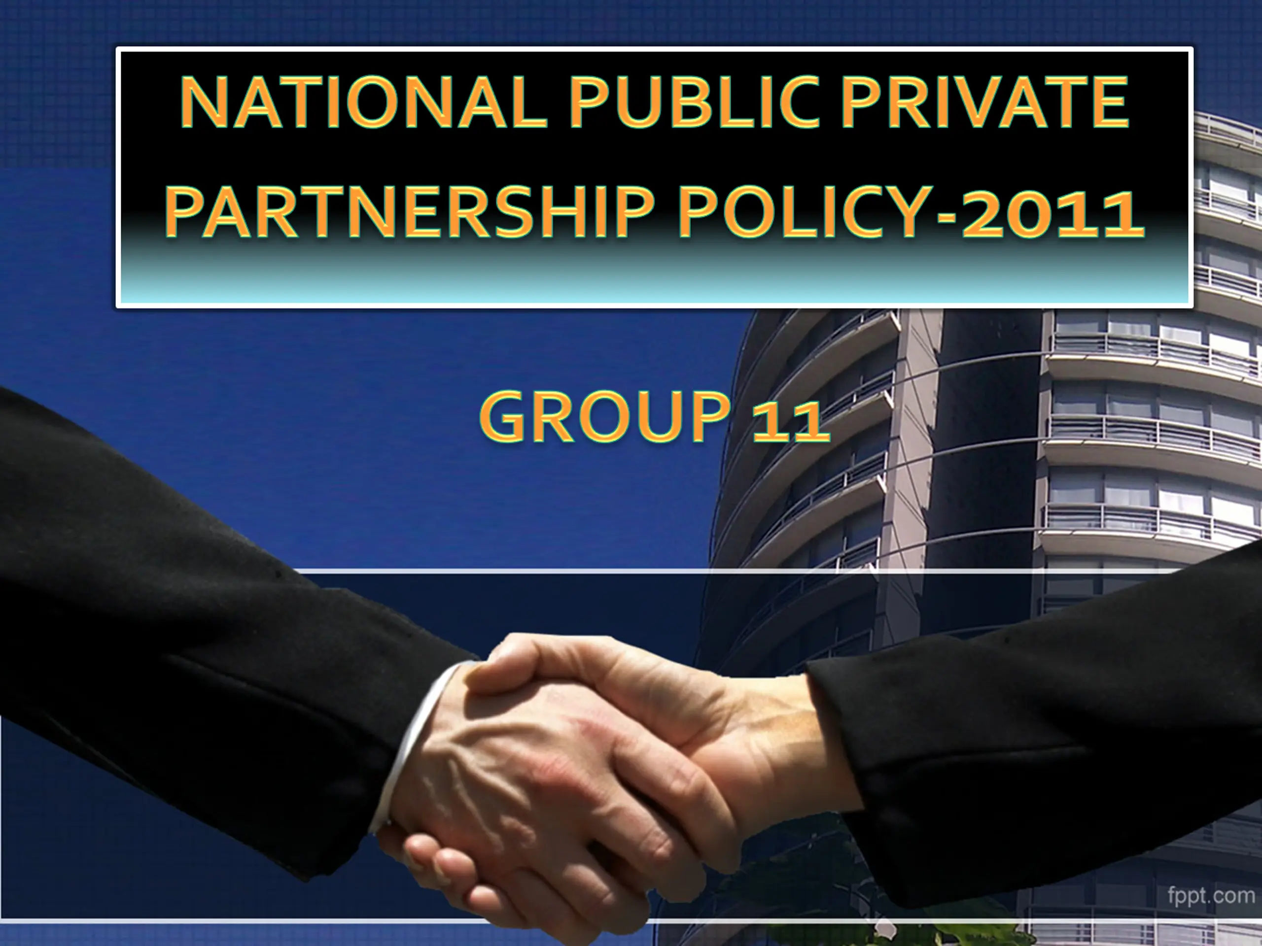 National Public Private Partnership Policy 2011