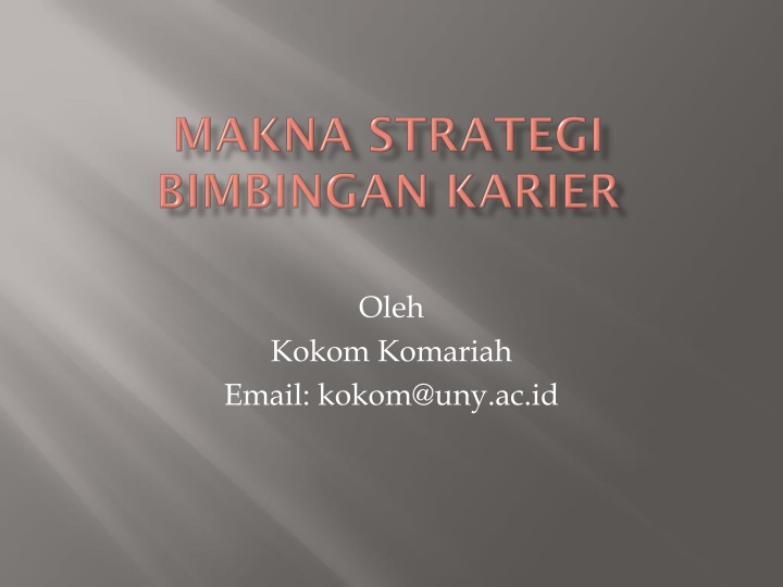 Career Guidance Strategies