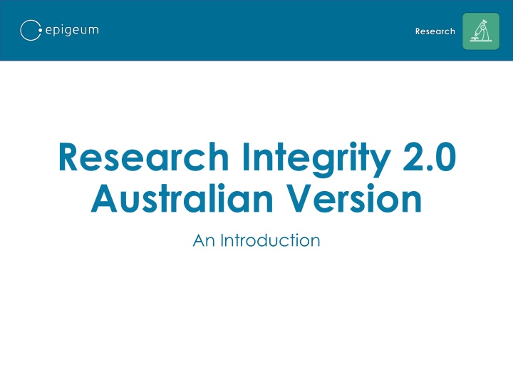Research Integrity 2.0 Australian Version: A Comprehensive Training Programme