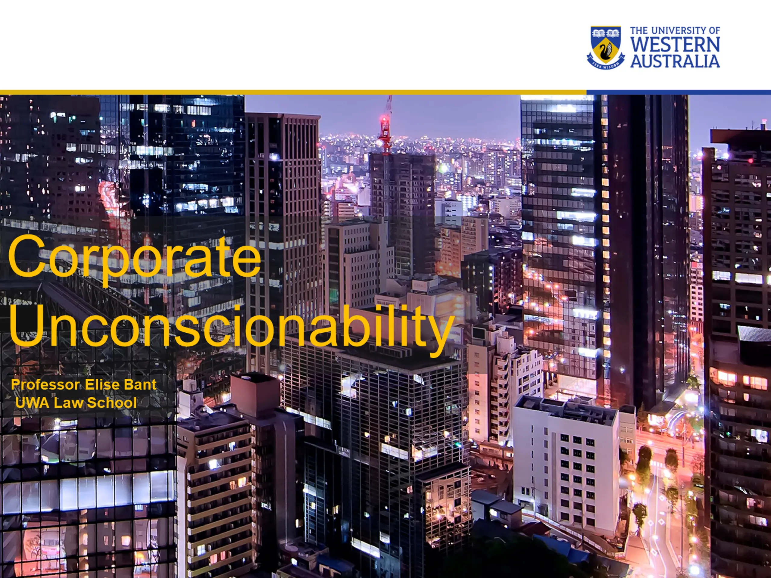Corporate Unconscionability