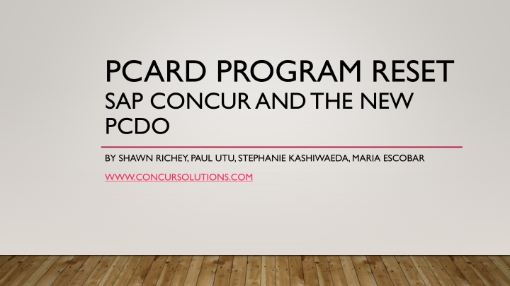 Enhancing the University's Procurement Card Program with SAP Concur