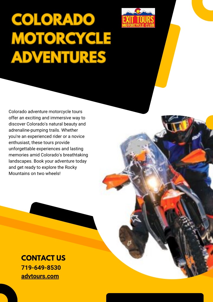 colorado motorcycle adventures adventures n.w