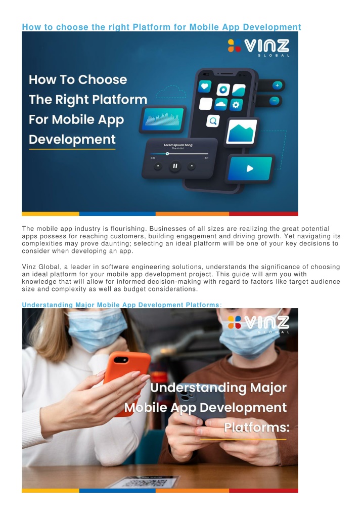 how to choose the right platform for mobile n.w