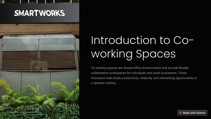 introduction to co working spaces n.w