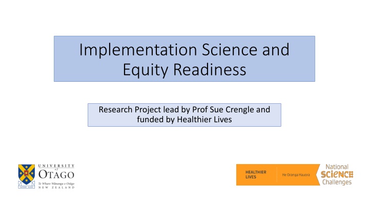 implementation science and equity readiness n.