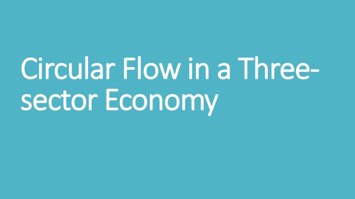 The Circular Flow in a Three-Sector Economy