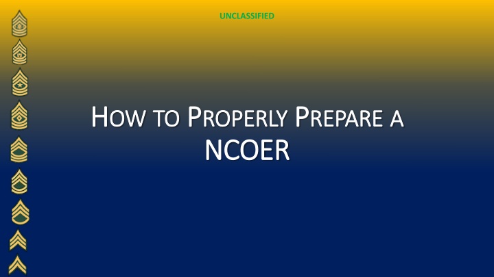 Properly Prepare NCOER - A Guide to Success