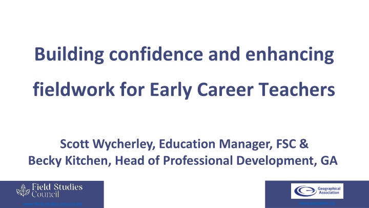 Enhancing Fieldwork Confidence for Early Career Teachers