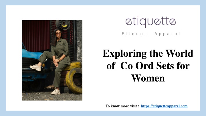 Exploring the World of CoOrd Sets for Women