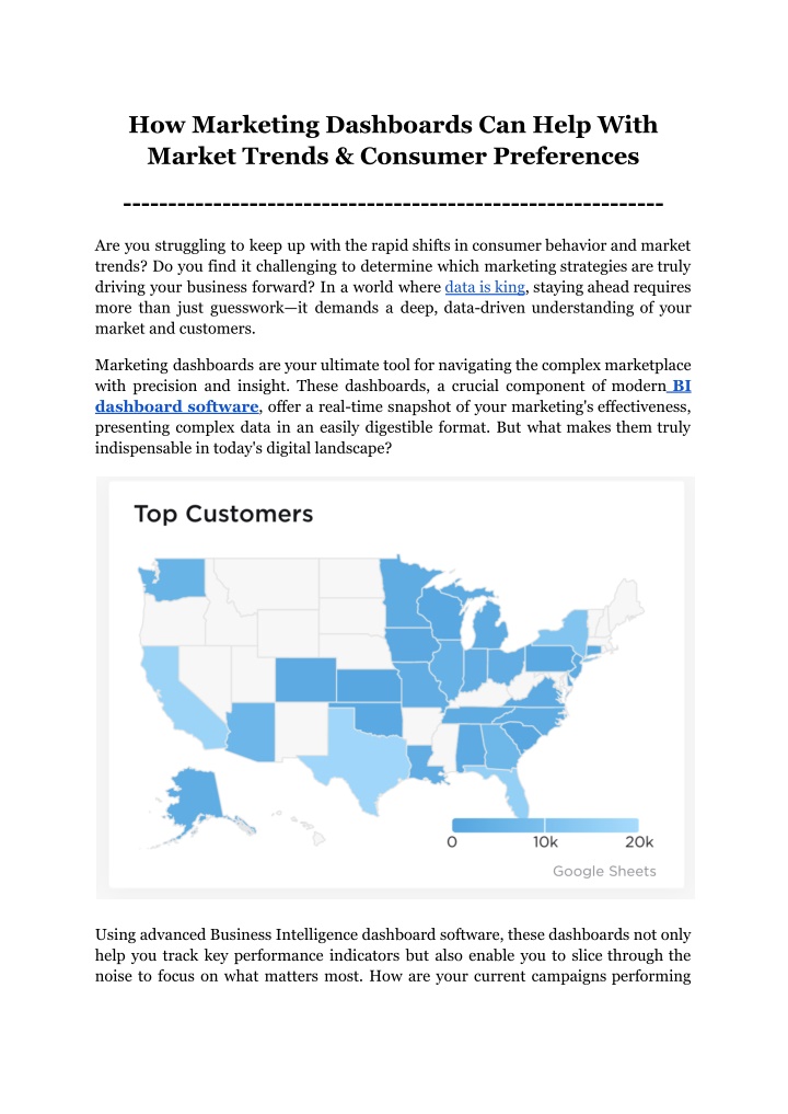 how marketing dashboards can help with market n.w
