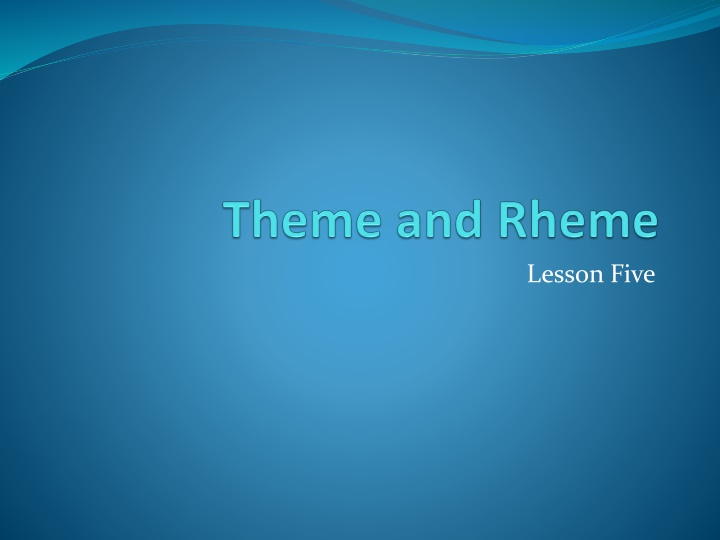 Theme and Function in Language