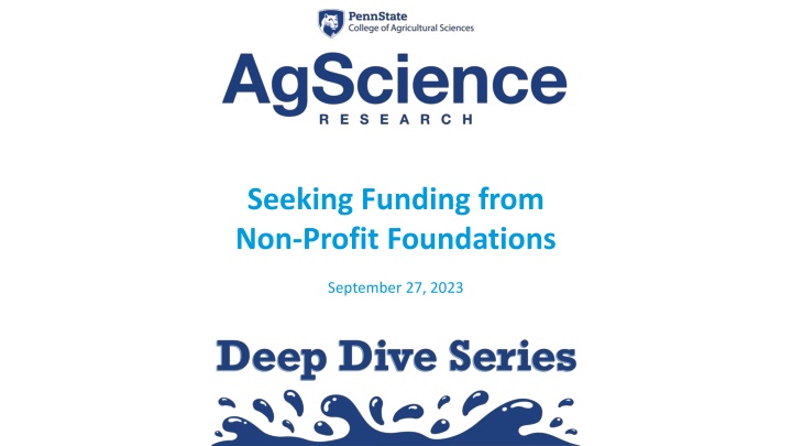 Navigating Foundation Funding Opportunities with Penn State's Office of Foundation Relations