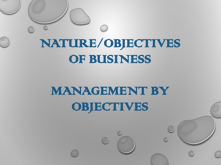 The Nature and Importance of Business Management