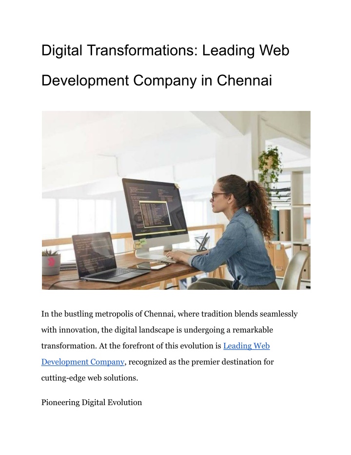 digital transformations leading web n.w