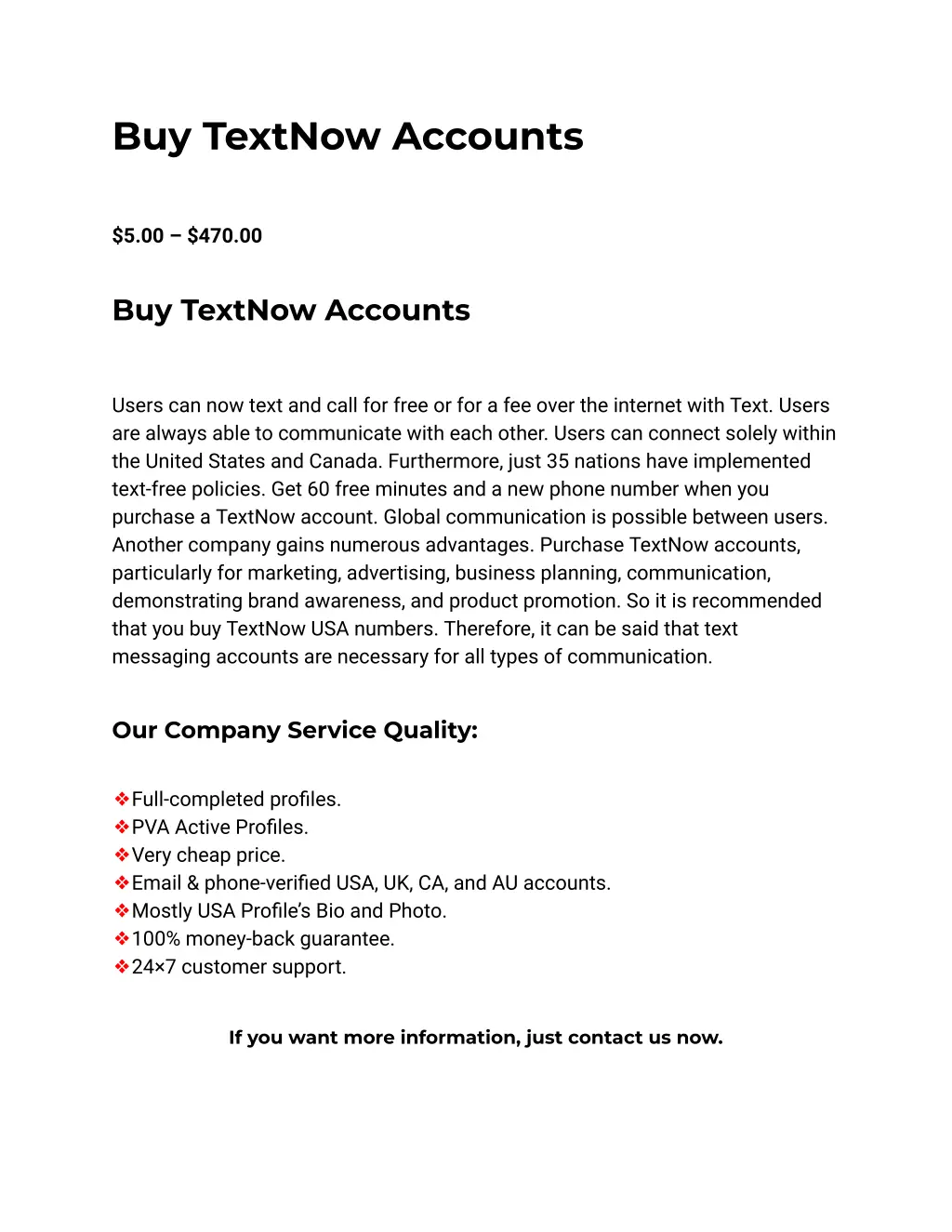 buy textnow accounts n.