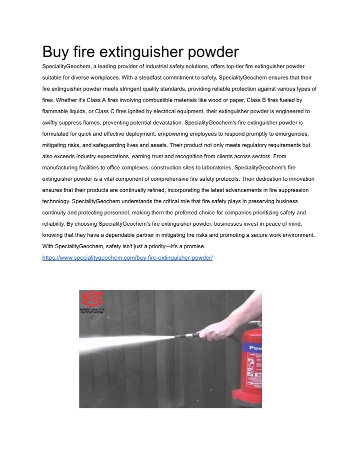 buy fire extinguisher powder n.w