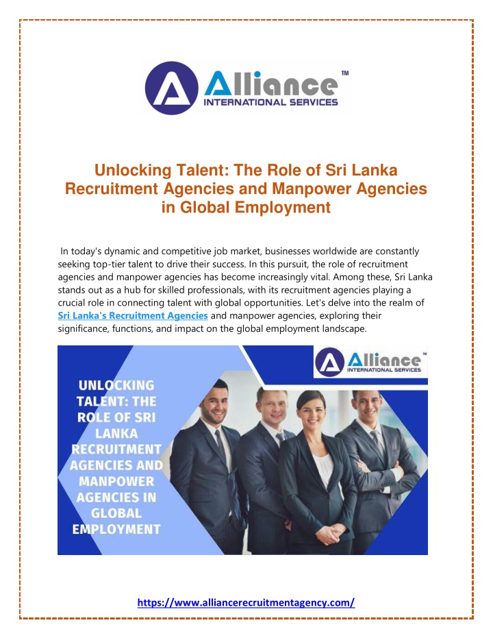 unlocking talent the role of sri lanka n.w