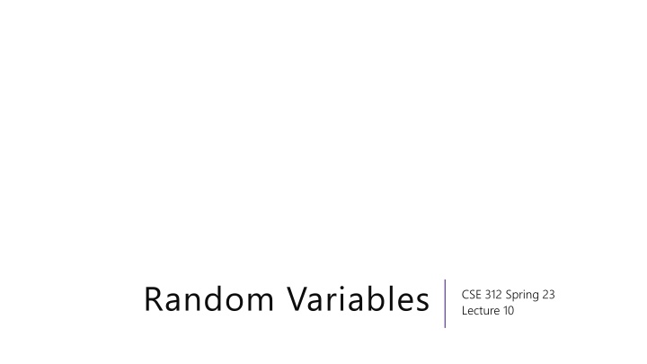 Random Variables in Probability Theory