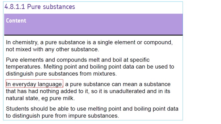 Purity in Chemistry Through Formulations and Chromatography