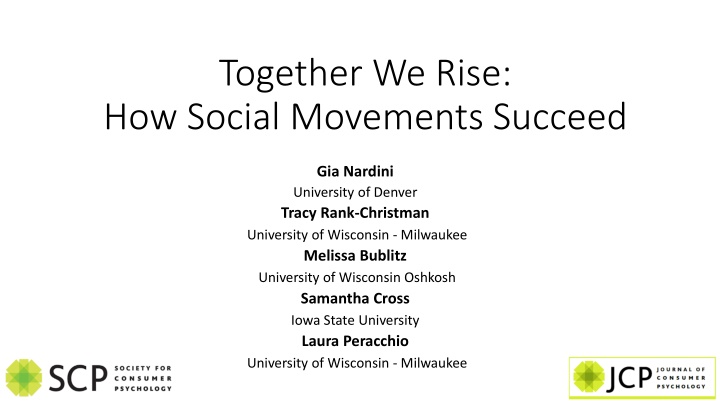 Successful Social Movements: How They Succeed and Grow