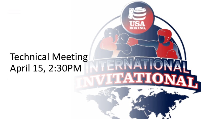 World Boxing Technical Meeting Agenda and Event Schedule