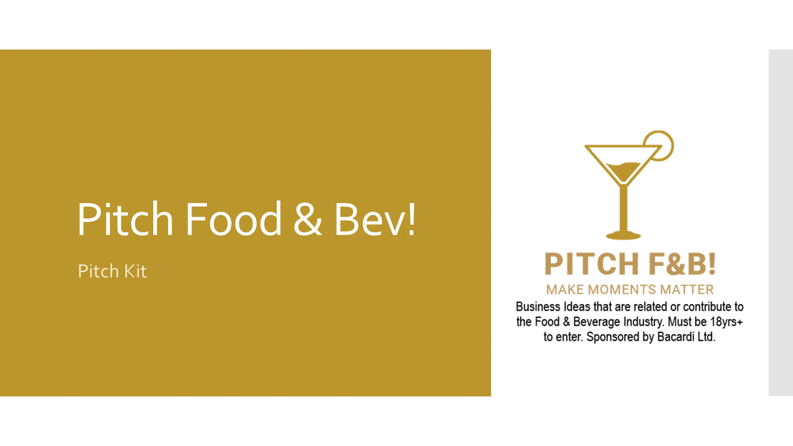 Pitch Food & Bev!