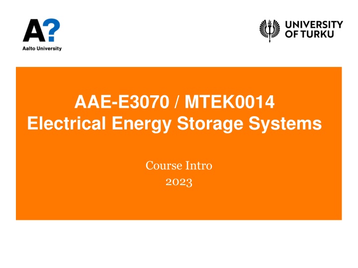 Electrical Energy Storage Systems