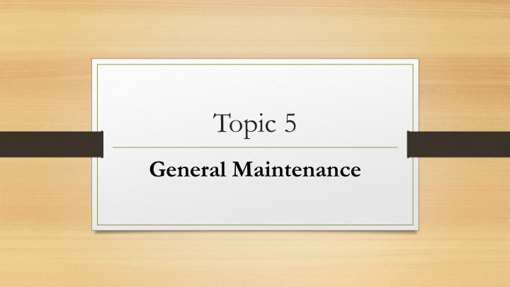 Essential Factors Affecting Computers' Maintenance