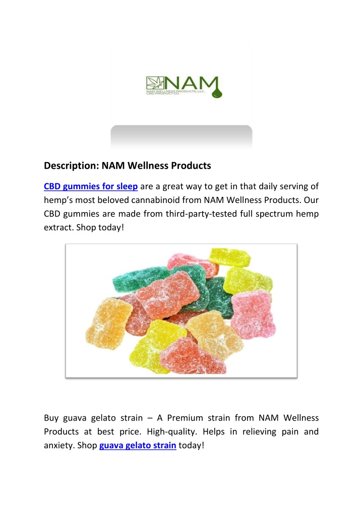 description nam wellness products n.w