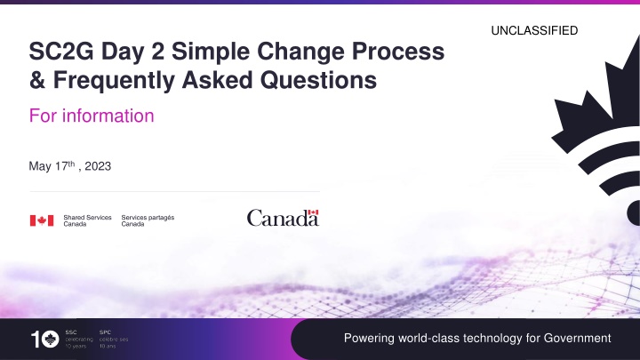 SC2G Day 2 Change Process Overview