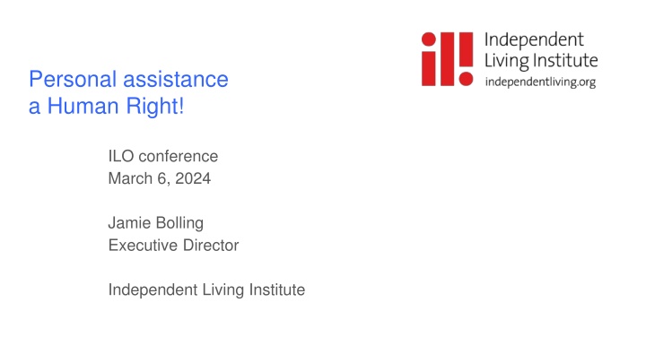Personal Assistance as a Human Right in Disability Support Systems