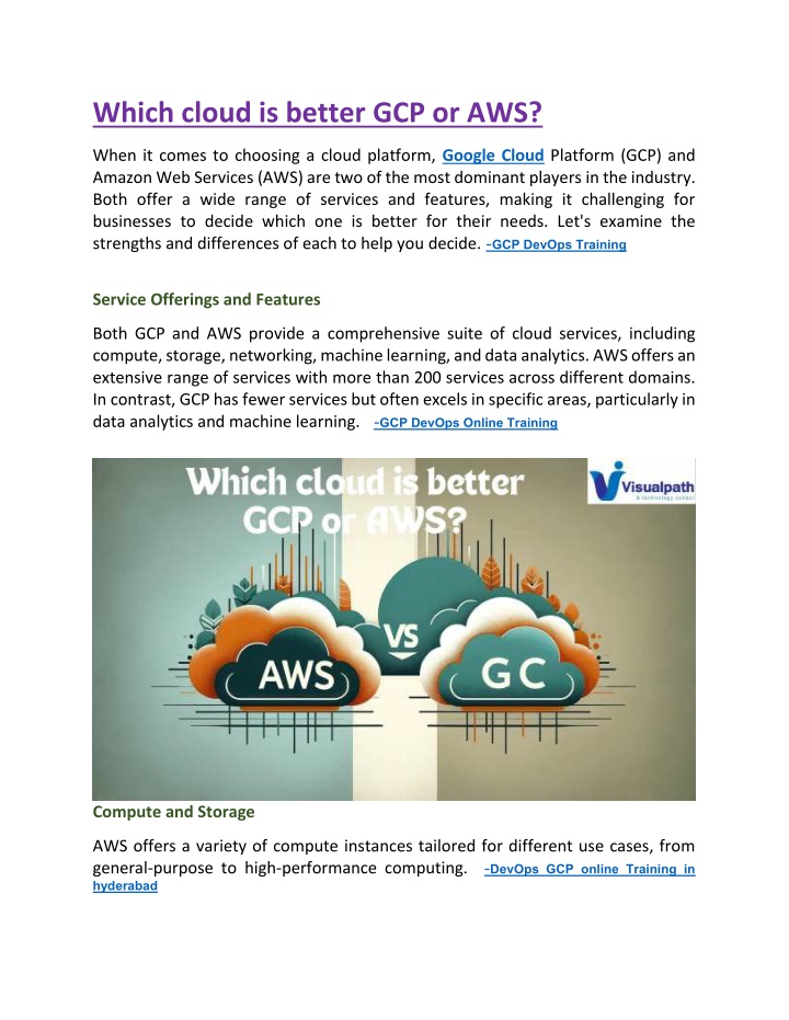 which cloud is better gcp or aws n.w