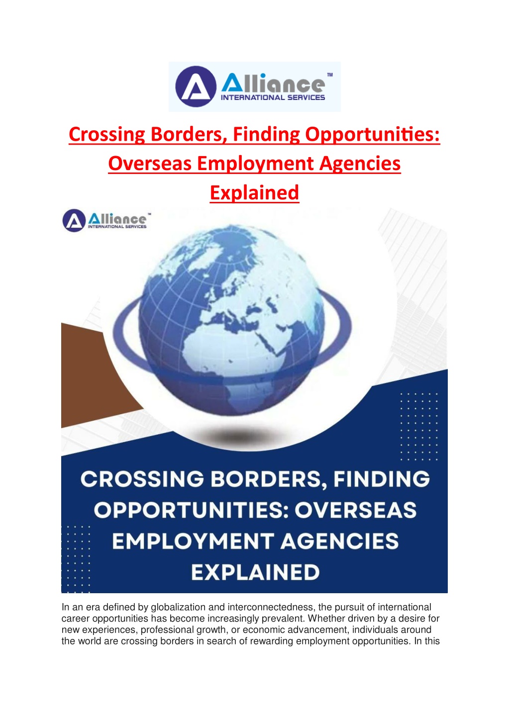 crossing borders finding opportunities overseas l.w