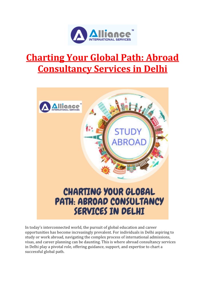 charting your global path abroad consultancy n.w