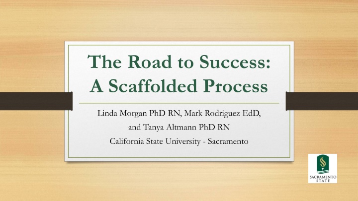 The Road to Success: A Scaffolded Process Overview