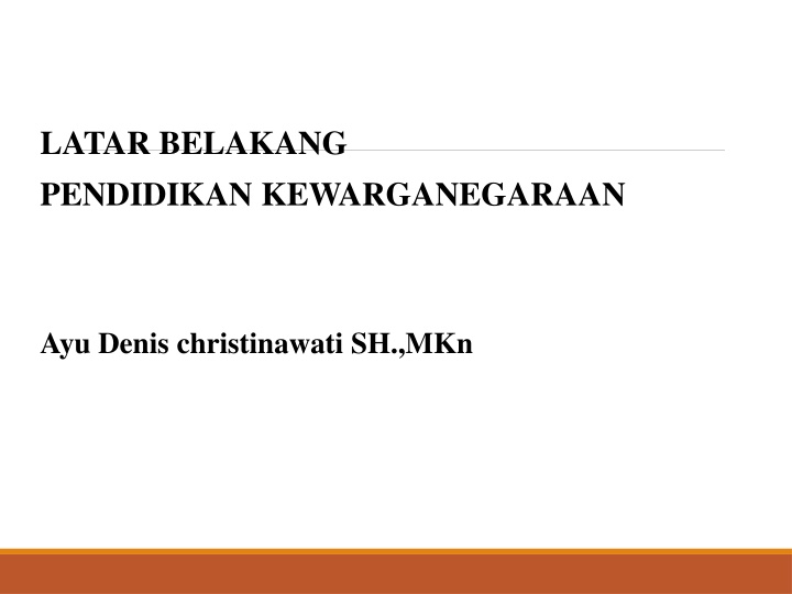 Education for Citizenship in Indonesian Higher Education System