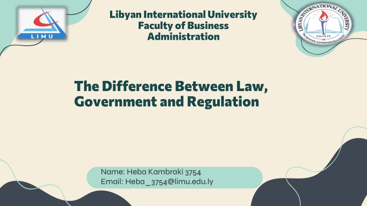 The Distinction Between Law, Government, and Regulation