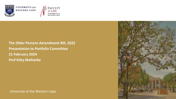 Analysis of the Older Persons Amendment Bill 2022 Presentation
