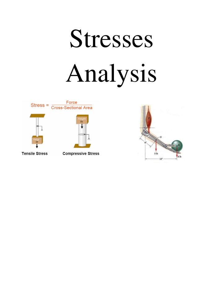 Stresses and Analysis in Engineering