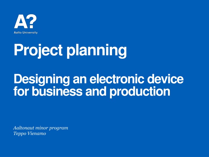 Project planning