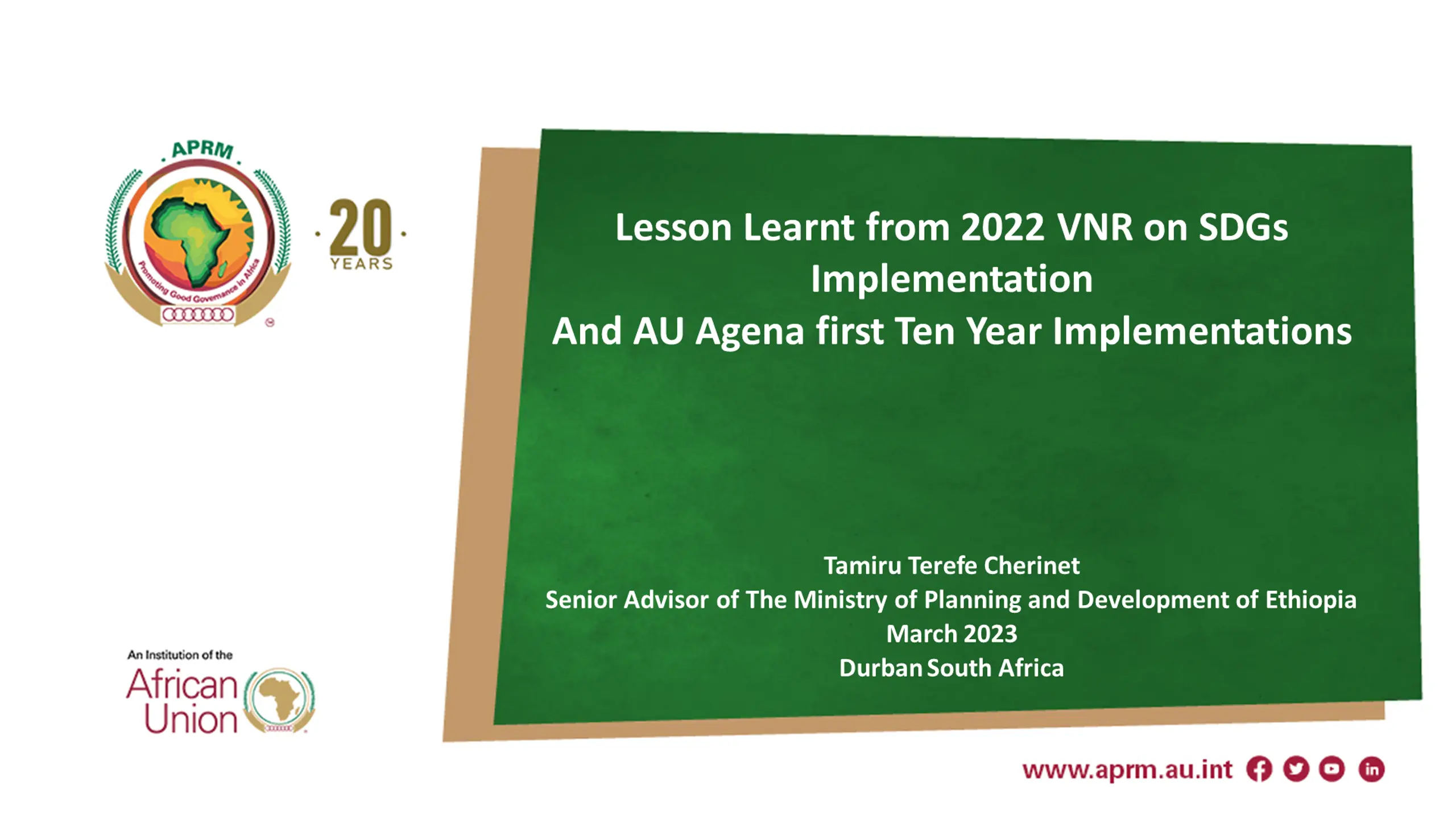Lessons Learned in SDG Implementation: Ethiopian Development Plans